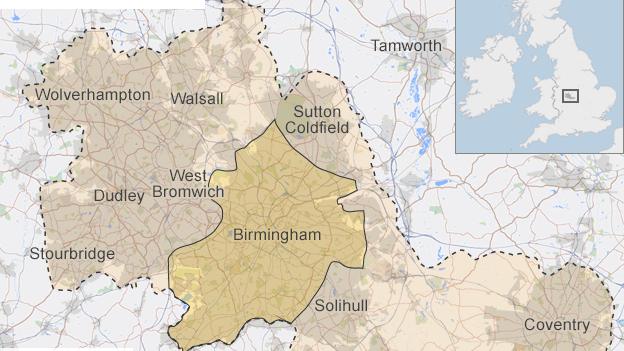 Greater Birmingham map