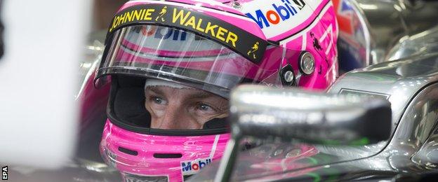 Jenson Button at the Brazilian Grand Prix