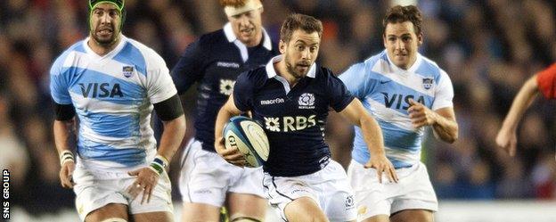 Greig Laidlaw played a key role in two of Scotland's tries and kicked well