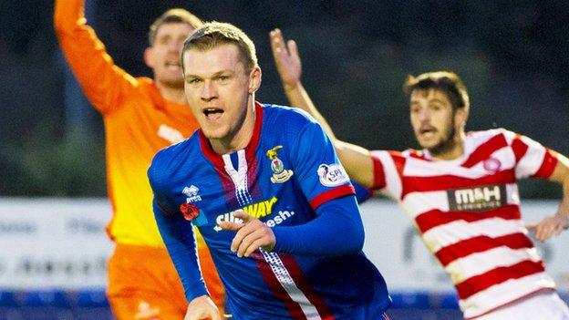 Billy McKay celebrates for Inverness against Hamilton