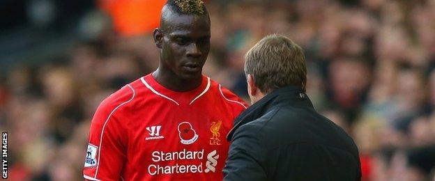 Mario Balotelli and Brendan Rodgers