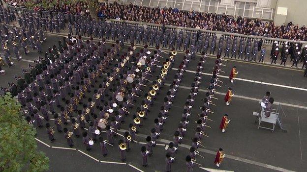 Band plays in central London