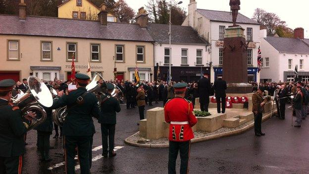 Enda Kenny laid a wreath on behalf of the Irish government at a ceremony in Enniskillen