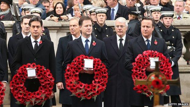 Political leaders at the Cenotaph