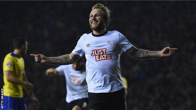 Johnny Russell has scored five goals for Derby this season