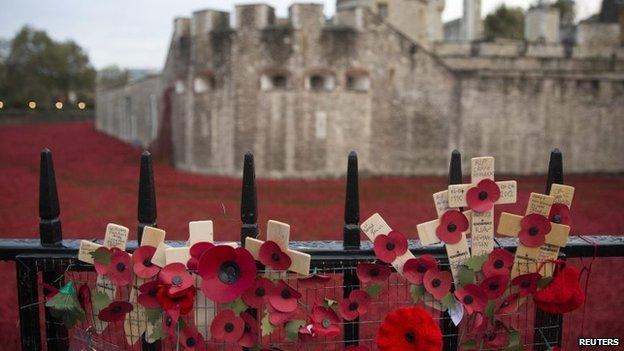 Tower of London Poppy display