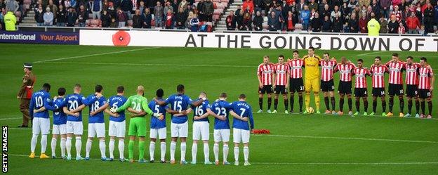 Sunderland and Everton players