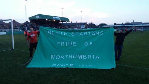 Blyth fans celebrate