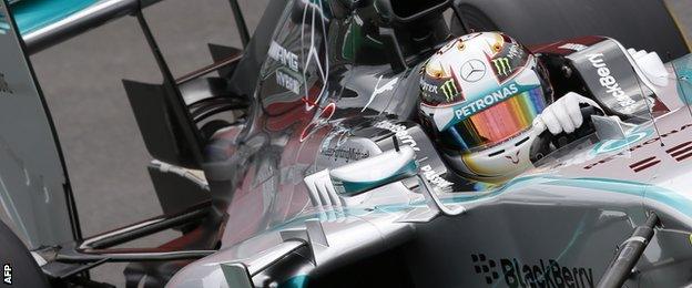 Lewis Hamilton at the Brazilian Grand Prix