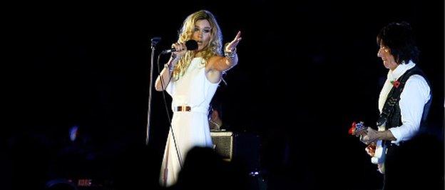 Joss Stone and Jeff Beck entertain the Wembley crowd