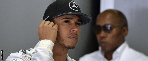 Lewis Hamilton at the Brazilian Grand Prix