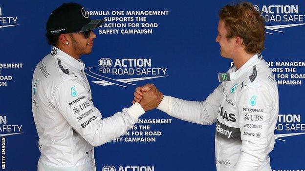 Lewis Hamilton and Nico Rosberg