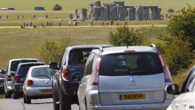 Summer traffic on the A303