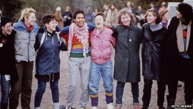 Activists at Greenham Common