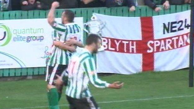 Blyth Spartans celebrate