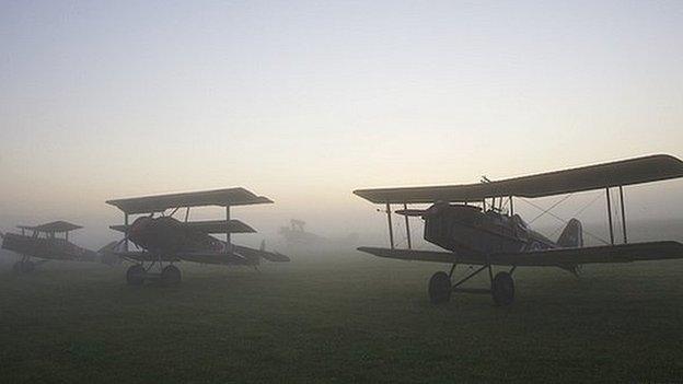 Airplanes at dawn