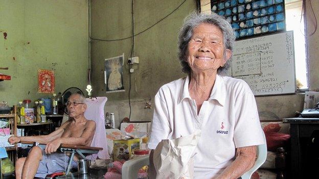 Wong Yuk Kei and her husband