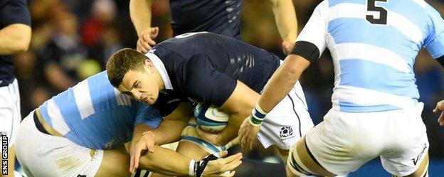 Adam Ashe impressed on his home debut for Scotland