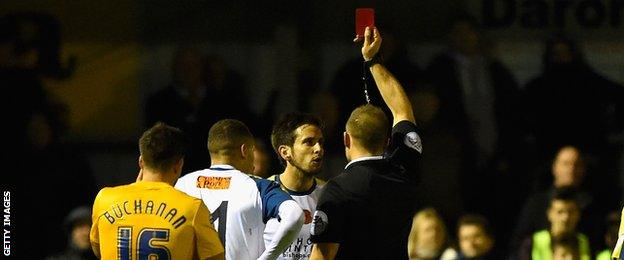 Brian Stock sent off