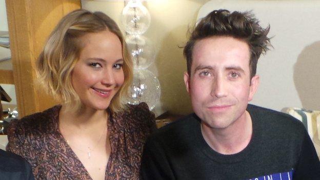 Jennifer Lawrence and Nick Grimshaw