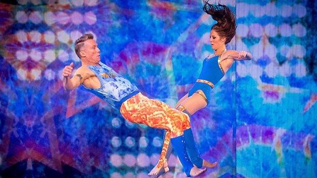 Former Blue Peter star Peter Duncan took to gymnastics for the BBC's Tumble