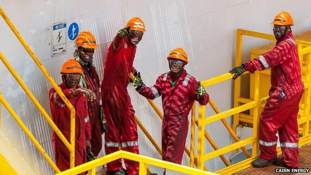 Cairn Energy oil workers in Senegal