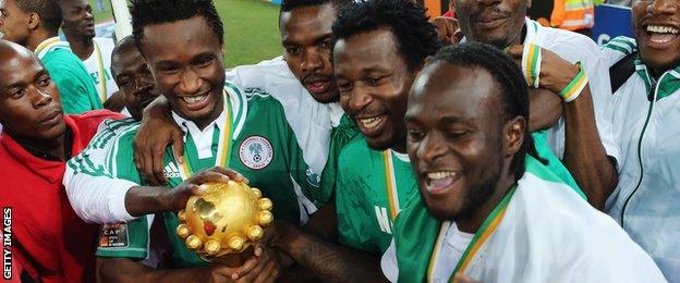 Nigeria celebrate winning Afcon 2013