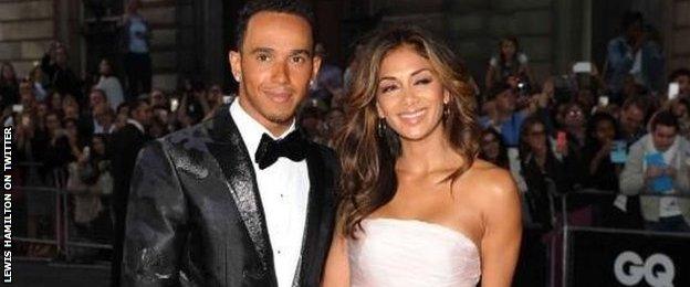 Lewis Hamilton and Nicole Scherzinger