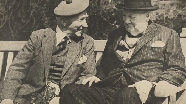 Sir Harry Lauder and Winston Churchill in 1942