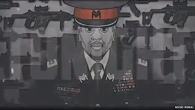 Chris Brown in the video