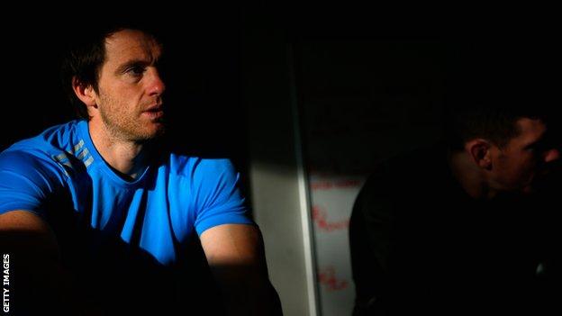 Ben Smith (left) prepares in the gym to face Scotland