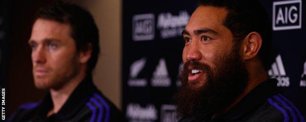 New Zealand's Ben Smith and Charlie Faumuina