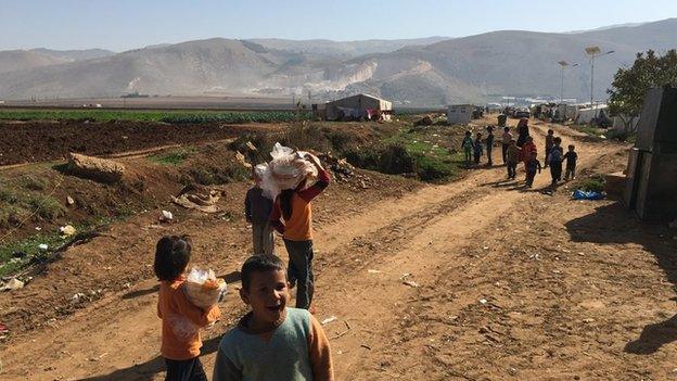 mountains at the camp