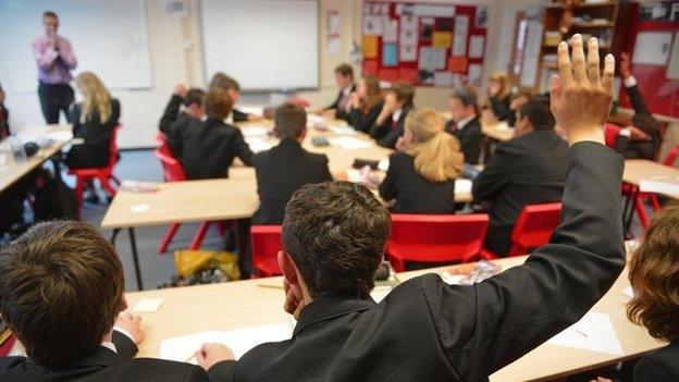 Pupils during an English lesson