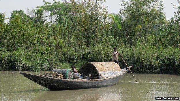 fishermen on the river