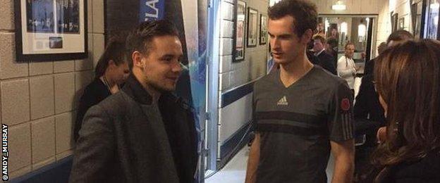 Great to meet you @Real_Liam_Payne thanks for your support tonight and make sure you keep working on that serve!