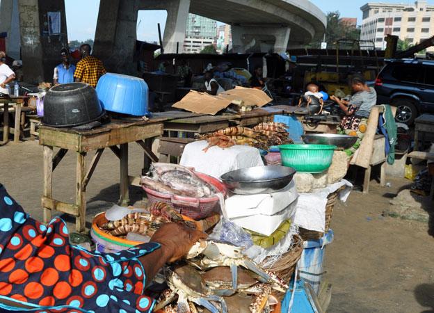 A fish market in Lagos, Nigeria