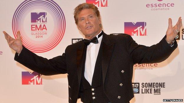 David Hasselhoff at the EMA's 2014