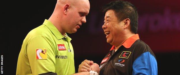 Michael van Gerwen and Paul Lim