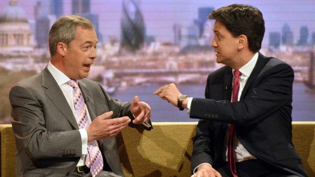 Nigel Farage and Ed Miliband debating