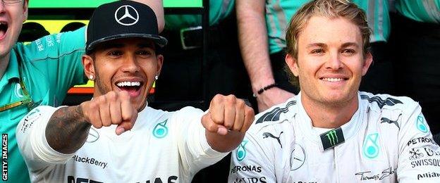 Lewis Hamilton and Nico Rosberg