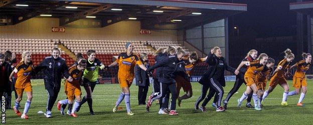 Glasgow City celebrate