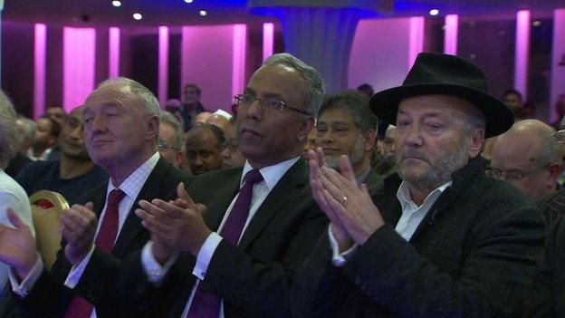 Ken Livingstone, Lutfur Rahman and George Galloway