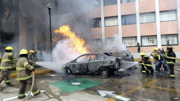 Attack against Guerrero state congress in Chilpancingo