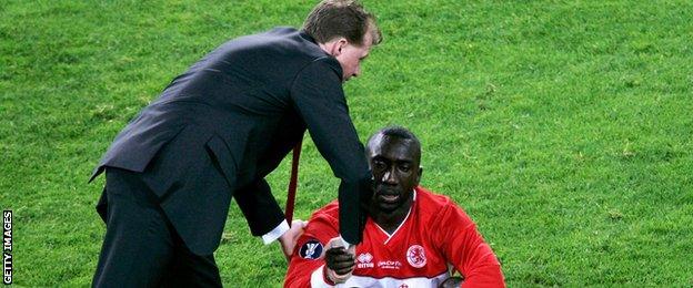 Steve McClaren and Jimmy Floyd Hasselbaink