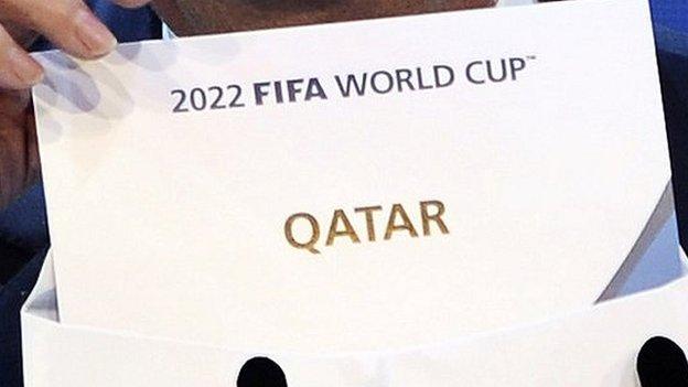 Fifa president Sepp Blatter announces that Qatar has won the right to stage the 2022 World Cup