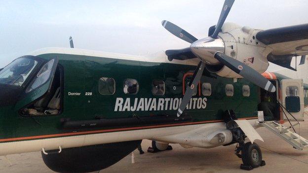 A Finnish plane that will be taking part in the patrols