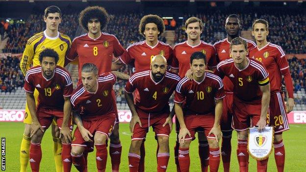 Belgium team that played Iceland