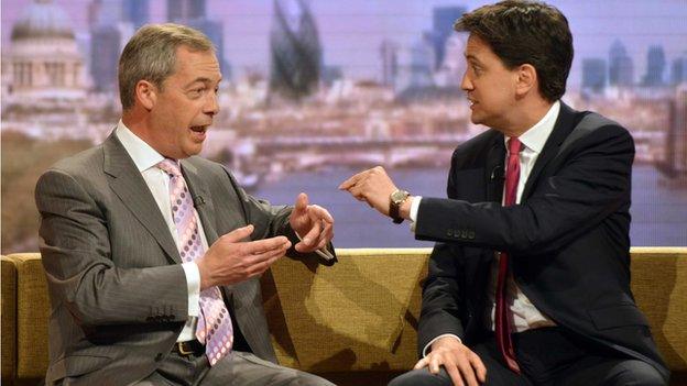 Ed Miliband and Nigel Farage