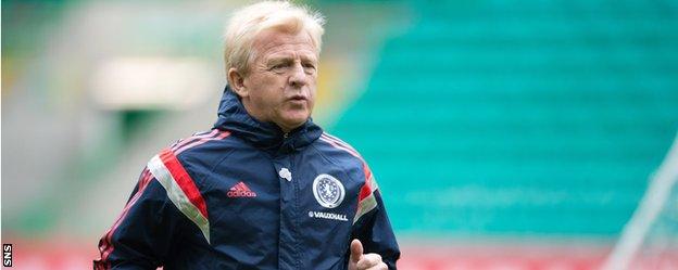 Scotland manager Gordon Strachan at Celtic Park